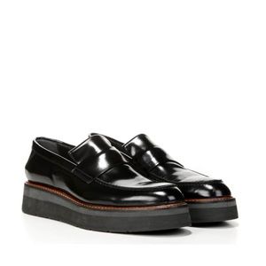 Vince Black Leather Platform Oxfords Creepers
